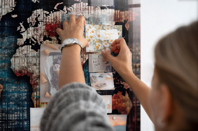 Quadro magnético de parede Mapa linear