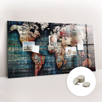 Quadro magnético de parede Mapa linear