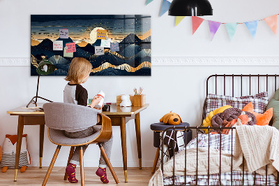 Painel magnético Paisagem do pôr do sol