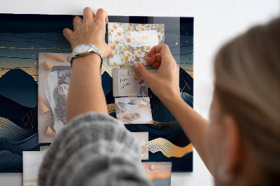 Painel magnético Paisagem do pôr do sol