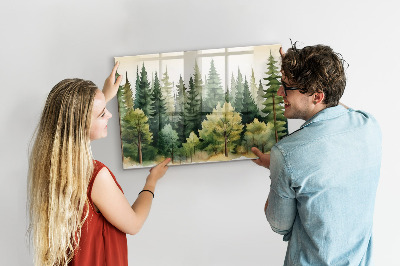 Quadro magnético decorativo Paisagem florestal