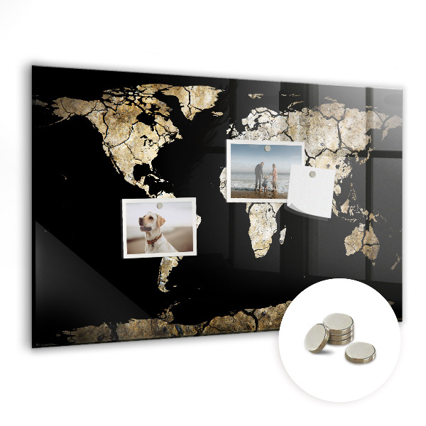 Painel magnético Mapa mundial da seca