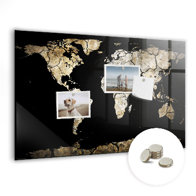 Painel magnético Mapa mundial da seca