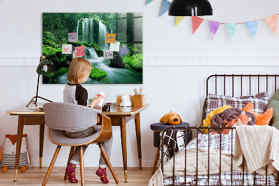 Quadro magnético de parede Cachoeira entre o musgo