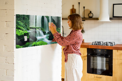 Quadro magnético de parede Cachoeira entre o musgo