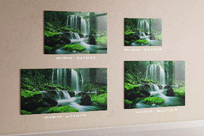Quadro magnético de parede Cachoeira entre o musgo