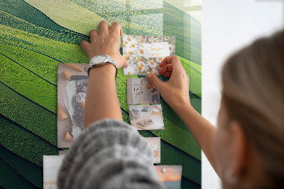 Quadro magnético decorativo Campos verdes abstratos