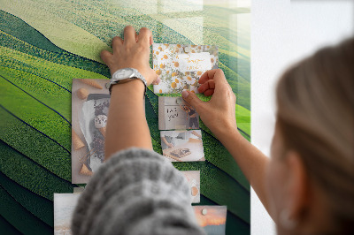 Quadro magnético decorativo Campos verdes abstratos