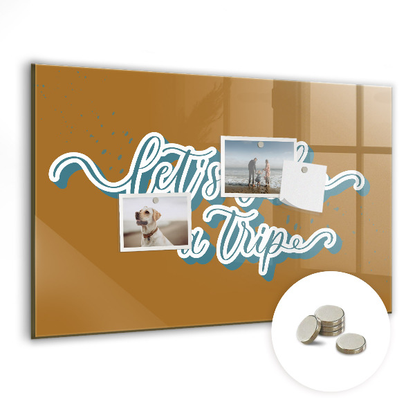 Quadro magnético de parede Vamos fazer uma viagem