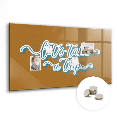 Quadro magnético de parede Vamos fazer uma viagem