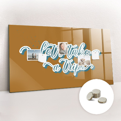 Quadro magnético de parede Vamos fazer uma viagem
