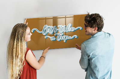 Quadro magnético de parede Vamos fazer uma viagem