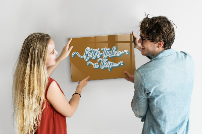 Quadro magnético de parede Vamos fazer uma viagem