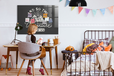 Quadro magnético de parede Citação de aventura