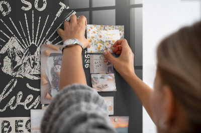 Quadro magnético de parede Citação de aventura