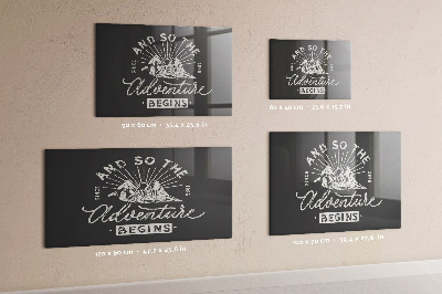 Quadro magnético de parede Citação de aventura