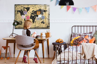 Painel magnético Mapa-múndi vintage