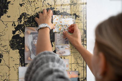 Painel magnético Mapa-múndi vintage