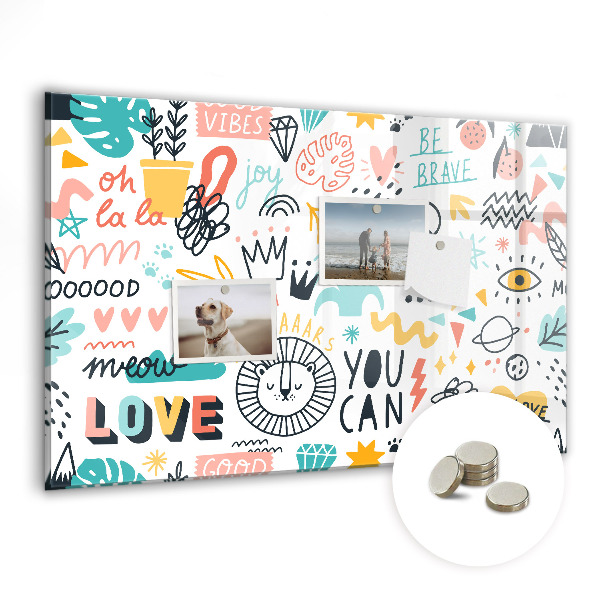 Quadro magnético decorativo Imagens esboços