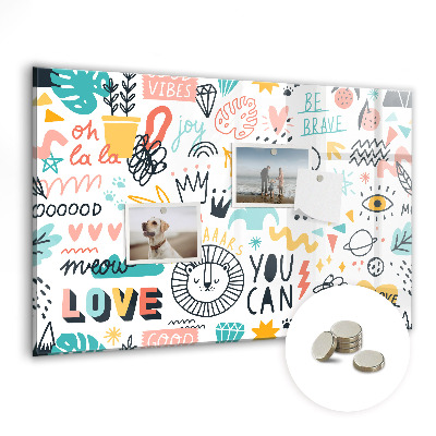 Quadro magnético decorativo Imagens esboços