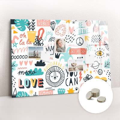 Quadro magnético decorativo Imagens esboços