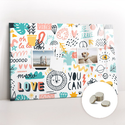 Quadro magnético decorativo Imagens esboços