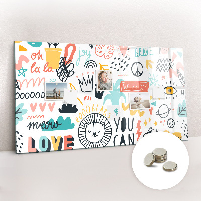 Quadro magnético decorativo Imagens esboços