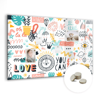 Quadro magnético decorativo Imagens esboços