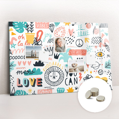 Quadro magnético decorativo Imagens esboços