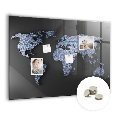 Quadro magnético de parede Mapa mundial 3D
