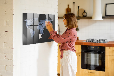 Quadro magnético de parede Mapa mundial 3D