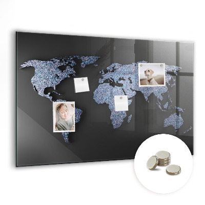 Quadro magnético de parede Mapa mundial 3D