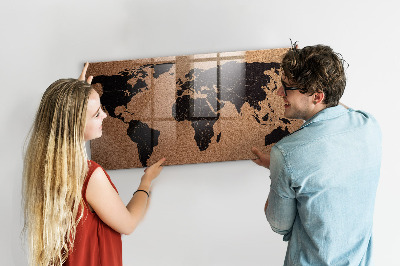 Quadro magnético decorativo Mapa mundial