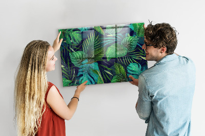 Quadro magnético decorativo Folhas exóticas