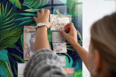 Quadro magnético decorativo Folhas exóticas