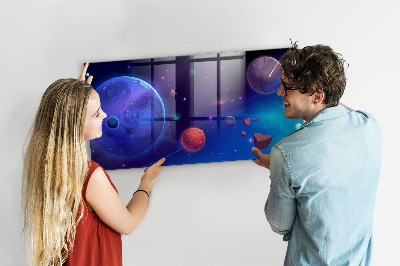 Painel magnético Planetas galáxia