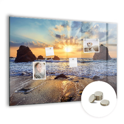 Quadro magnético decorativo Pôr do sol na praia