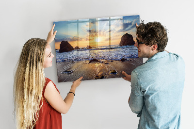 Quadro magnético decorativo Pôr do sol na praia