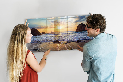 Quadro magnético decorativo Pôr do sol na praia