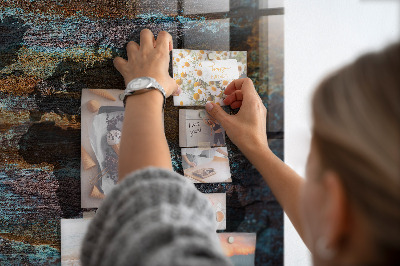 Quadro magnético decorativo Mapa mundial de Rust