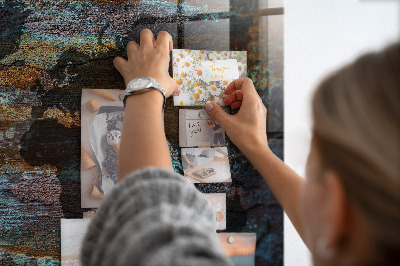 Quadro magnético decorativo Mapa mundial de Rust