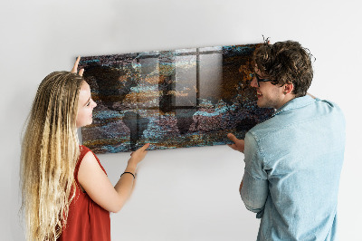 Quadro magnético decorativo Mapa mundial de Rust