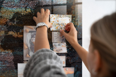 Quadro magnético decorativo Mapa mundial de Rust