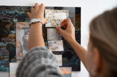 Quadro magnético decorativo Mapa mundial de Rust