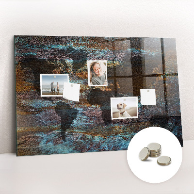 Quadro magnético decorativo Mapa mundial de Rust