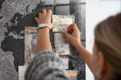 Painel magnético Mapa-múndi de concreto