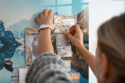 Quadro magnético decorativo Barcos no lago