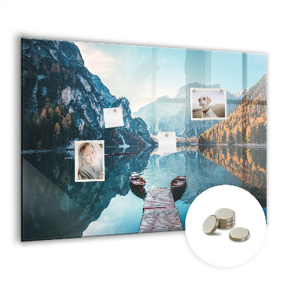 Quadro magnético decorativo Barcos no lago