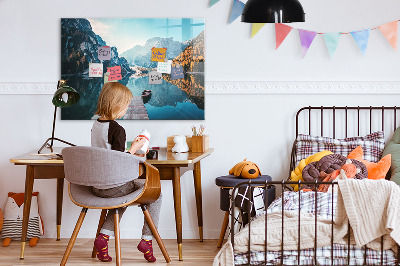 Quadro magnético decorativo Barcos no lago