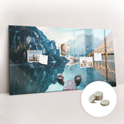 Quadro magnético decorativo Barcos no lago